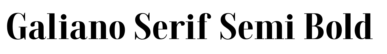 Galiano Serif Semi Bold